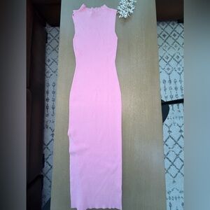Chic Strapless Pink Dress